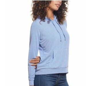 ❄️Weatherproof Vintage blue/white checkered hooded shirt item #1577518- Large